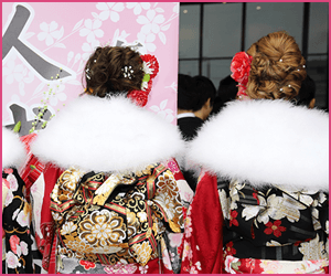 着物に合わせたヘアメイク